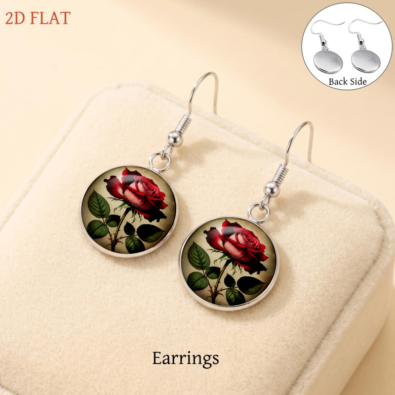 5pc Women's Halloween Rose-Themed Jewellery Set, Festive Gift